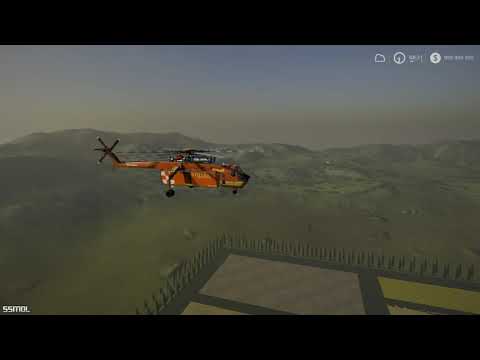 Farming Simulator 2019 mods UH60 Black Hawk Helicopter &amp; S64 Skycrane / Stiller Fire Support